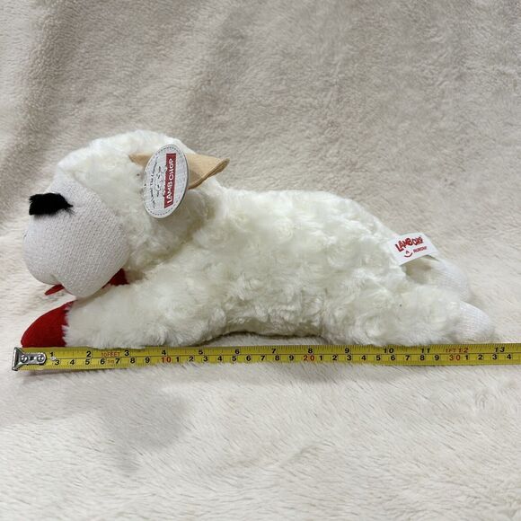 Aurora Lambchop 12” Beanbag Plush Sheep Tags Stuffed Animal Toy - Picture 6 of 6